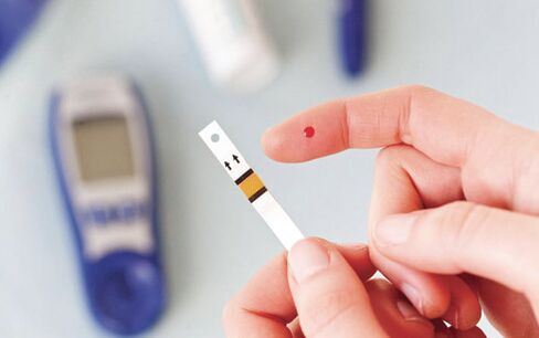 Sangre para medir el azúcar con diabetes